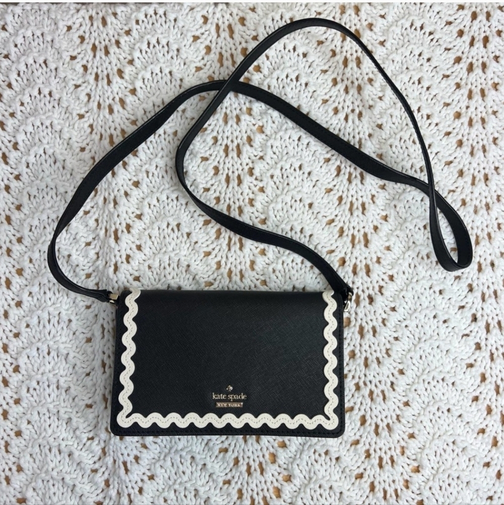 NWOT Kate Spade Arielle Black & Cement Gray Crossbody